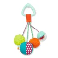 B. Baby – Sensory Baby Rattle – Baby Toy – 4 Balls & Clip – Colors, Textures & Sounds – 3 Months + – Sounds So Squeezy