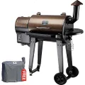 Z GRILLS ZPG-450A 2021 Upgrade Wood Pellet Grill & Smoker 8 in 1 BBQ Grill Auto Temperature Control, 450 Sq in Bronze