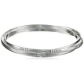 GUESS Basic Silver 3 Piece Interlocking Bangle Bracelet, ONE Size, Metal, no Gemstone