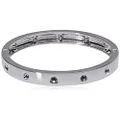 Guess Narrow Hinge with Crystal Bangle Bracelet, One Size, Metal