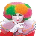 Rubie's Costume Neon Afro Rainbow Clown Wig, Multicolored, One Size