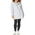 Cole Haan Women's Packable Hooded Rain Jacket with Bow, Mist, X-Small