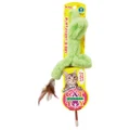 Petio Teaser Wand Fluffy Wriggle Cat Toy, Green
