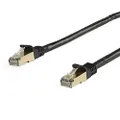 StarTech.com 6ASPAT7MBK Cat6a Ethernet Cable with Snagless RJ45 Connectors, Black, 7 Meter