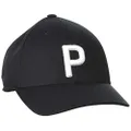 PUMA Women's P Adjustable Cap, Black, One Size