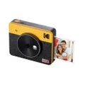 Kodak Mini Shot 3 Retro 2-in-1 Portable 3x3” Wireless Instant Camera & Photo Printer, Compatible with iOS, Android & Bluetooth, Real Photo HD 4Pass Technology & Laminated Finish – Yellow