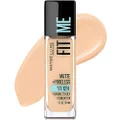 Maybelline New York Liquid Foundation, Full Coverage, Absorbs Oil, Normal to Oily Skin, Fit Matte+Poreless, Classic Ivory