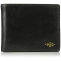 Fossil Men's Ryan Leather RFID-Blocking Bifold with Flip ID Wallet, Black