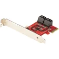 StarTech.com 4P6G-PCIE-SATA-CARD 4 Port 6Gbps PCIe SATA Expansion Card