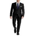 Calvin Klein Men's Slim Fit Suit Separates, Solid Black, 34W x 32L