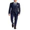 Calvin Klein Men's Slim Fit Suit Separates, Medium Blue Sharkskin, 32W x 34L