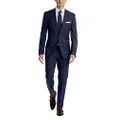 Calvin Klein Men's Slim Fit Suit Separates, Medium Blue Sharkskin, 32W x 34L