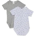 Bonds Baby Wonderbodies Short Sleeve Bodysuit - 2 Pack, Pack 12 (2 Pack), 0000 (Newborn)
