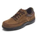 ROCKPORT Men's Eureka Walking Shoe, Chocolate Nubuck, 10.5 US