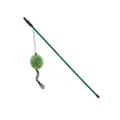 Feline Care Teaser Wand with Ball Cat Toy, Green