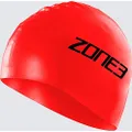 ZONE3 Men Silicone Swim Cap - 48G - Red, One Size