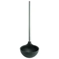 Tovolo Steel, Deep Spoon with Reinforced Silicone Ladle with Stainless Steel Handle, Gray