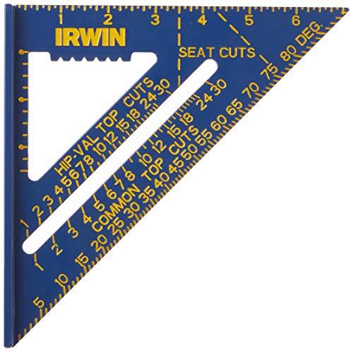 IRWIN Tools Rafter Square, Hi-Contrast Aluminum, 7-Inch (1794463)