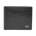 Fossil Men's Ryan Leather RFID-Blocking Bifold with Coin Pocket Wallet, Black