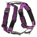 PetSafe 3 in 1 No-Pull Dog Harness - Walk, Train or Travel - Helps Prevent Pets from Pulling on Walks - Seatbelt Loop Doubles as Quick Access Handle - Reflective Accents - Small, Nylon, Plum