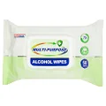 GERMISEPT | Multi purpose | Alcohol wipes | Plant based alcohol | 75% alcohol | General cleansing | Cleans surfaces | Preservative Free | With Aloe Vera | Travel size | 50pk
