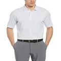Callaway Fine Line Vent Stripe Polo Shirt, Bright White, X Large