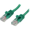 StarTech.com 2 m Green Cat5e Snagless RJ45 UTP Patch Cable - 2m Patch Cord - Ethernet Patch Cable - RJ45 Male to Male Cat 5e Cable (45PAT2MGN)