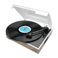 mbeat Wooden Style USB Turntable Record Player Vinyl to MP3 Built-in Stereo Speakers Natural