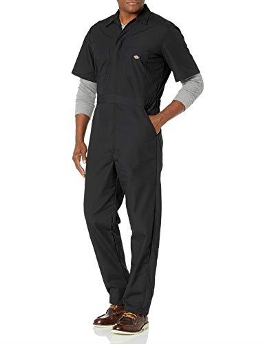 Dickies Men's Short-sleeve Coverall, Black, X-Large Tall