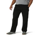 Wrangler Men's Authentics Classic Cargo Pant, Black Twill, 40W x 29L