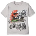 Freeze Boy's Dinotrux Short Sleeve Tee T Shirt, Silver, 5-6X US