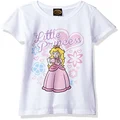 Nintendo Girls' Flower Princess Graphic T-Shirt, White, X-Small
