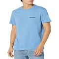 Nautica Men's Short Sleeve Solid Crew Neck T-Shirt T Shirt, Rivieria Blue Solid, Large UK
