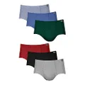 Hanes Men's Underwear Briefs, Mid-Rise, Moisture-Wicking, 6-Pack, Assorted 6-Pack, Medium