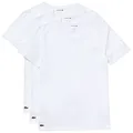 Lacoste Men's 3 Pack V Neck T-Shirts, White, X-Large