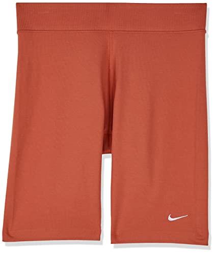 Nike Women's Essential Sportswear Mid-Rise Bike Shorts, Orange, Medium