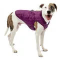 Kurgo Loft Dog Jacket, Reversible Dog Coat, Wear with Harness or Sweater, Water Resistant, Reflective, Winter Coat for Large Dogs (Deep Violet, XL)