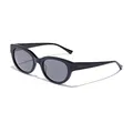 Hawkers Unisex Black Sunglasses, BLACK, 55 US