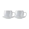 Maxwell & Williams Blend Double Wall Cup & Saucer 270ML Set of 2 Gift Boxed