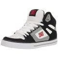 DC Shoes Men's Dc Pure High Top Wc Skate Shoes, Black White Red, 10.5 US