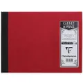 Clairefontaine Canvas Cover Watercolour Travel Pad, Red and Black, A5