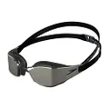 Speedo Fastskin Hyper Elite Mirror Swim Goggle, Black/Grey/Silver