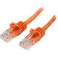 StarTech.com 3 m Orange Cat5e Snagless RJ45 UTP Patch Cable - 3m Patch Cord - Ethernet Patch Cable - RJ45 Male to Male Cat 5e Cable (45PAT3MOR)