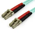 StarTech.com 450FBLCLC10 OM4 LC to LC Multimode Duplex Fiber Optic Patch Cable, 10 Meter