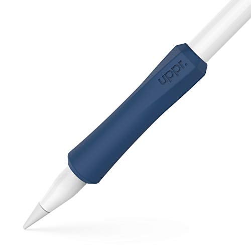 UPPERCASE Designs NimbleGrip Premium Silicone Ergonomic Grip Holder, Dual Sided Design, Compatible with Apple Pencil 1st Generation and Apple Pencil 2nd Generation (1 Pack, Navy)