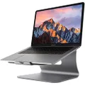 Bestand Laptop Stand - Aluminum Cooling Computer Stand: [Update Version] Stand, Holder for Apple MacBook Air, MacBook Pro, All Notebooks, Grey (Patented)