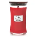 Woodwick Large Hourglass Scented Candle | Crimson Berries | with Crackling Wick | Burn Time: Up to 130 Hours Glass, Crimson Berries
