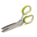 RSVP International Kitchen Tool Collection Herb Scissors with Protective Cover/Blade Cleaner, Dishwasher Safe, 7.75x3.25"