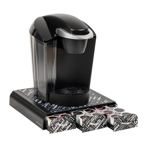 Mind Reader 'Anchor' Triple Drawer Single Serve Coffee Pod Holder, Black Print