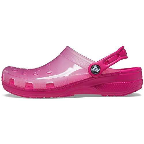 Crocs Unisex Adult Classic Translucent Clog, Candy Pink, US M4W6